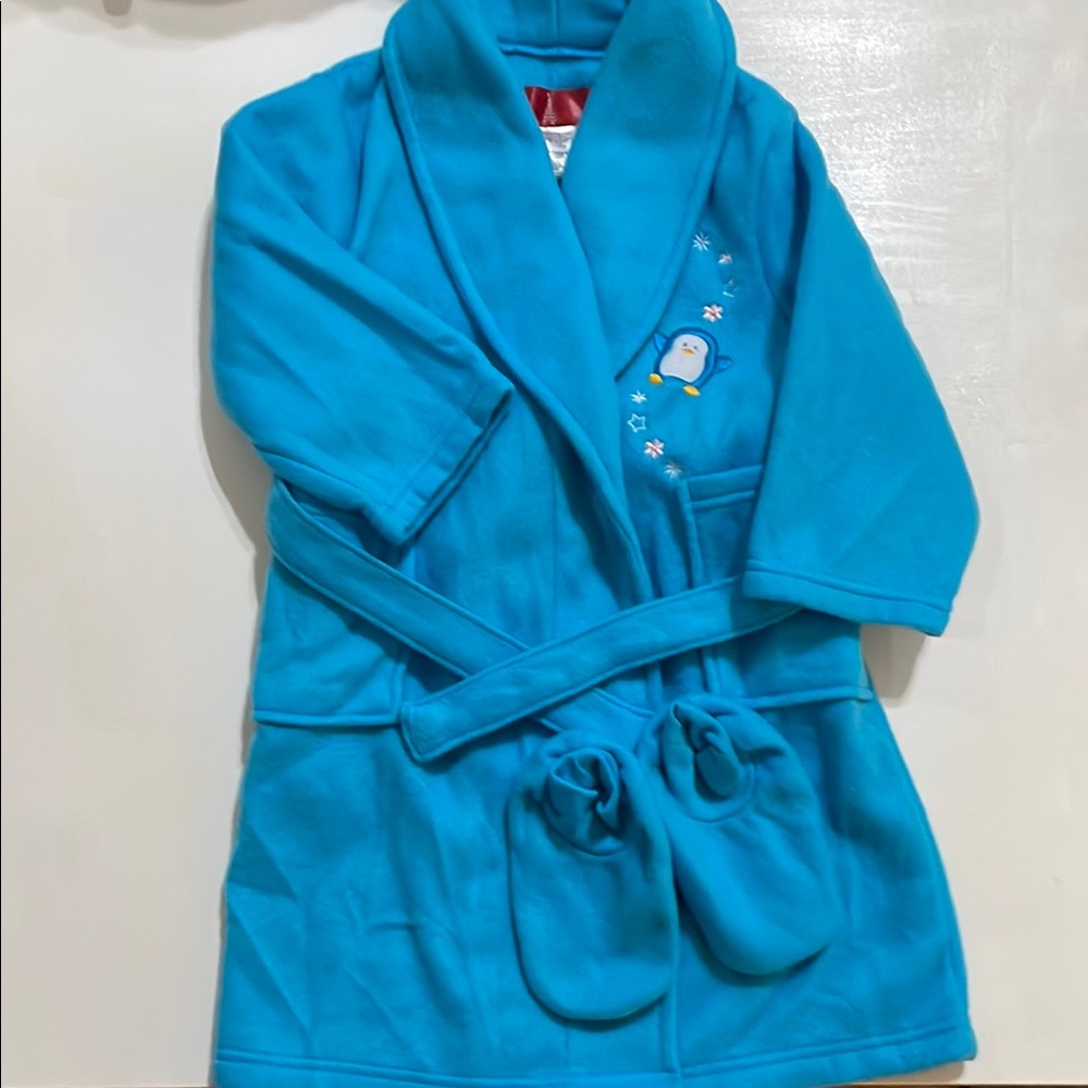 Kids Blue Pajamas with Penguin Design